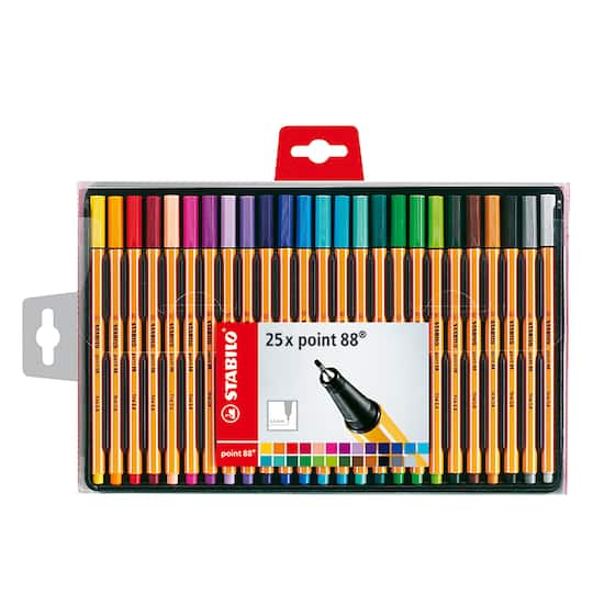Stabilo&#xAE; Point 88 25 Color Pen Wallet Set